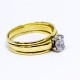Diamond Gold and Platinum Engagement Ring