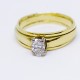Diamond Gold and Platinum Engagement Ring