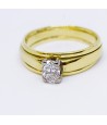 Diamond Gold and Platinum Engagement Ring