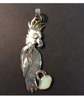 Silver & Gold Pendant Cockatoo