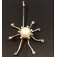 Silver Star Pendant with Pearl
