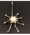 Silver Star Pendant with Pearl