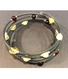 Steel and Amber Bracelet
